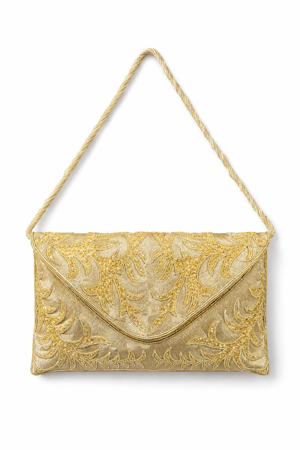 Pochette Perles tressé doré 💛