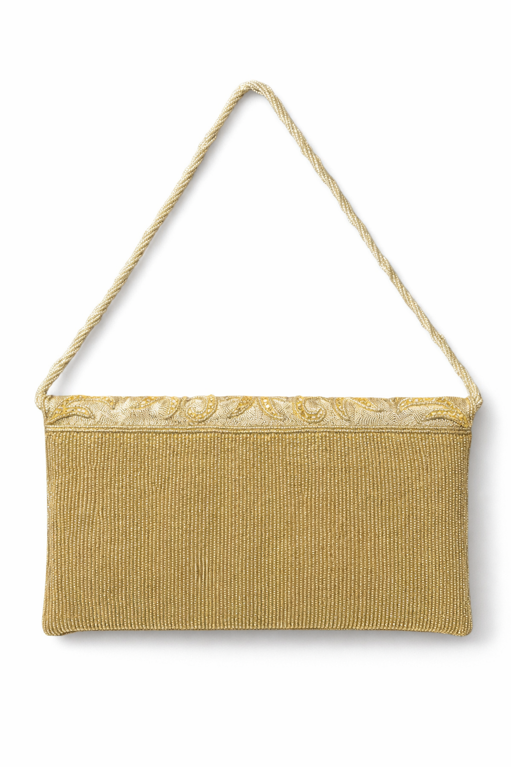 Pochette Perles tressé doré 💛