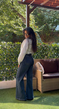Jean Wide Leg Bleu brut