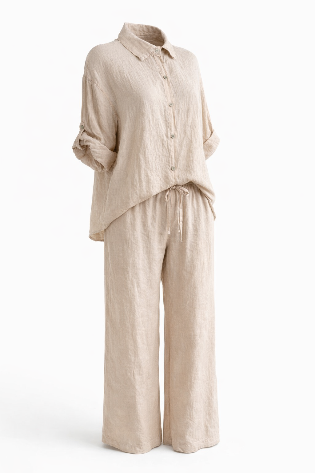 Ensemble - 100% Lin naturel beige