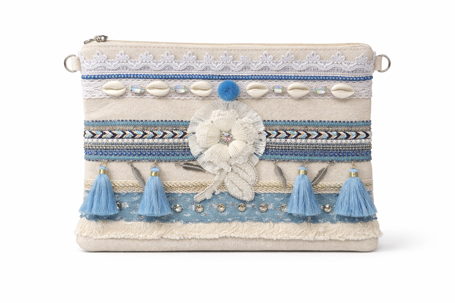 Pochette Fleurs bleu 🩵