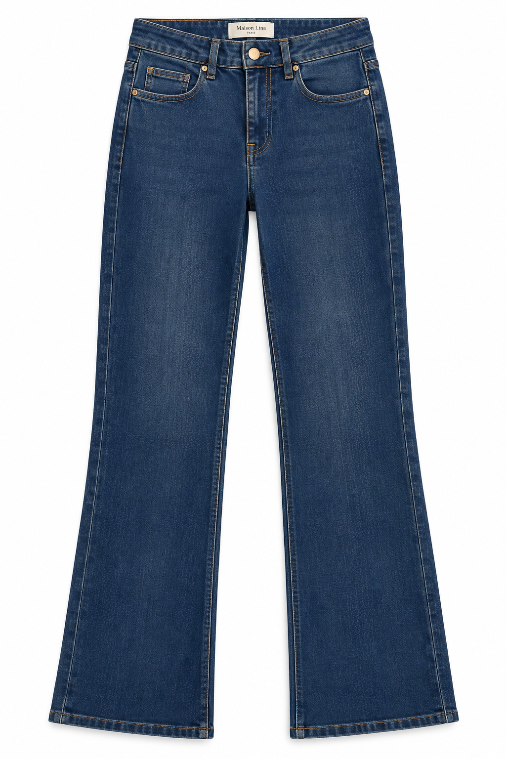 Jean Wide Flare parfait bleu brut